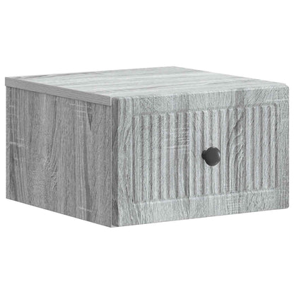 Wall-Mounted Bedside Cabinet Grey Sonoma 33 x 34.5 x 20 cm
