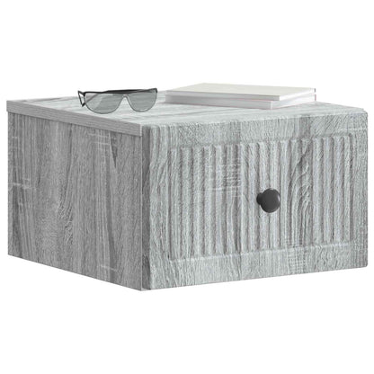 Wall-Mounted Bedside Cabinet Grey Sonoma 33 x 34.5 x 20 cm