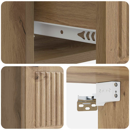Wall-Mounted Bedside Cabinet Artisan Oak 33 x 34.5 x 20 cm