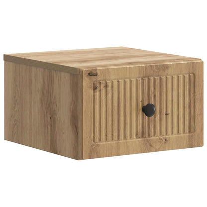 Wall-Mounted Bedside Cabinet Artisan Oak 33 x 34.5 x 20 cm