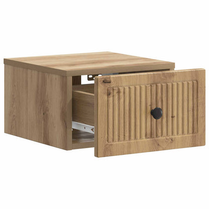 Wall-Mounted Bedside Cabinet Artisan Oak 33 x 34.5 x 20 cm