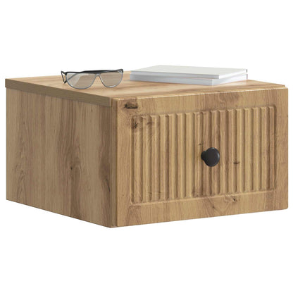 Wall-Mounted Bedside Cabinet 2 pcs Artisan Oak Engineered Wood