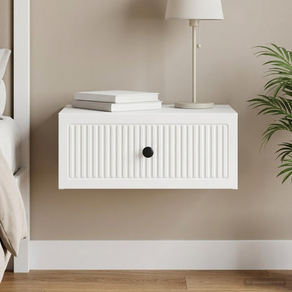 Bedside Cabinet White 49 x 34.5 x 20 cm Engineered Wood