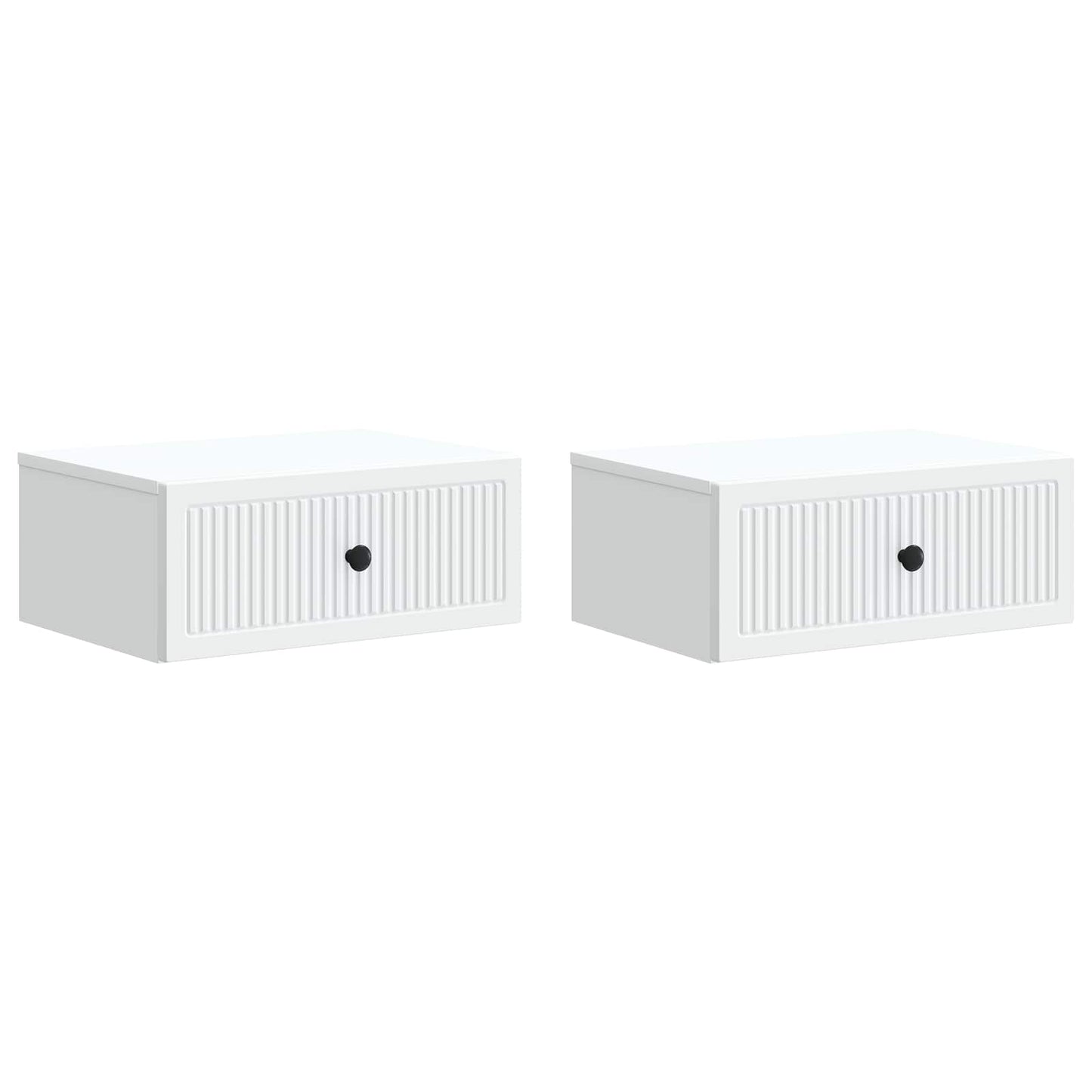 Bedside Cabinet 2 pcs White 49 x 34.5 x 20 cm Engineered Wood