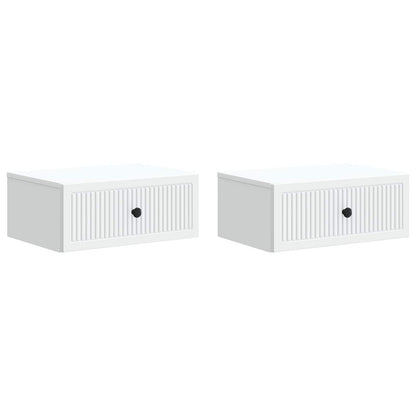Bedside Cabinet 2 pcs White 49 x 34.5 x 20 cm Engineered Wood