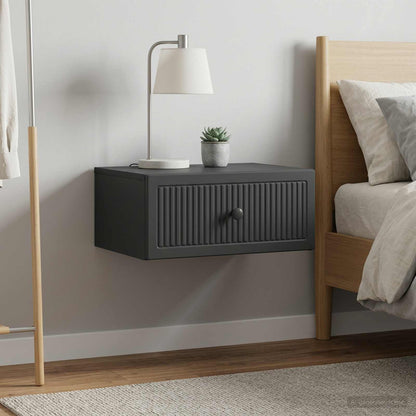 Bedside Cabinet 2 pcs Black 49 x 34.5 x 20 cm Engineered Wood