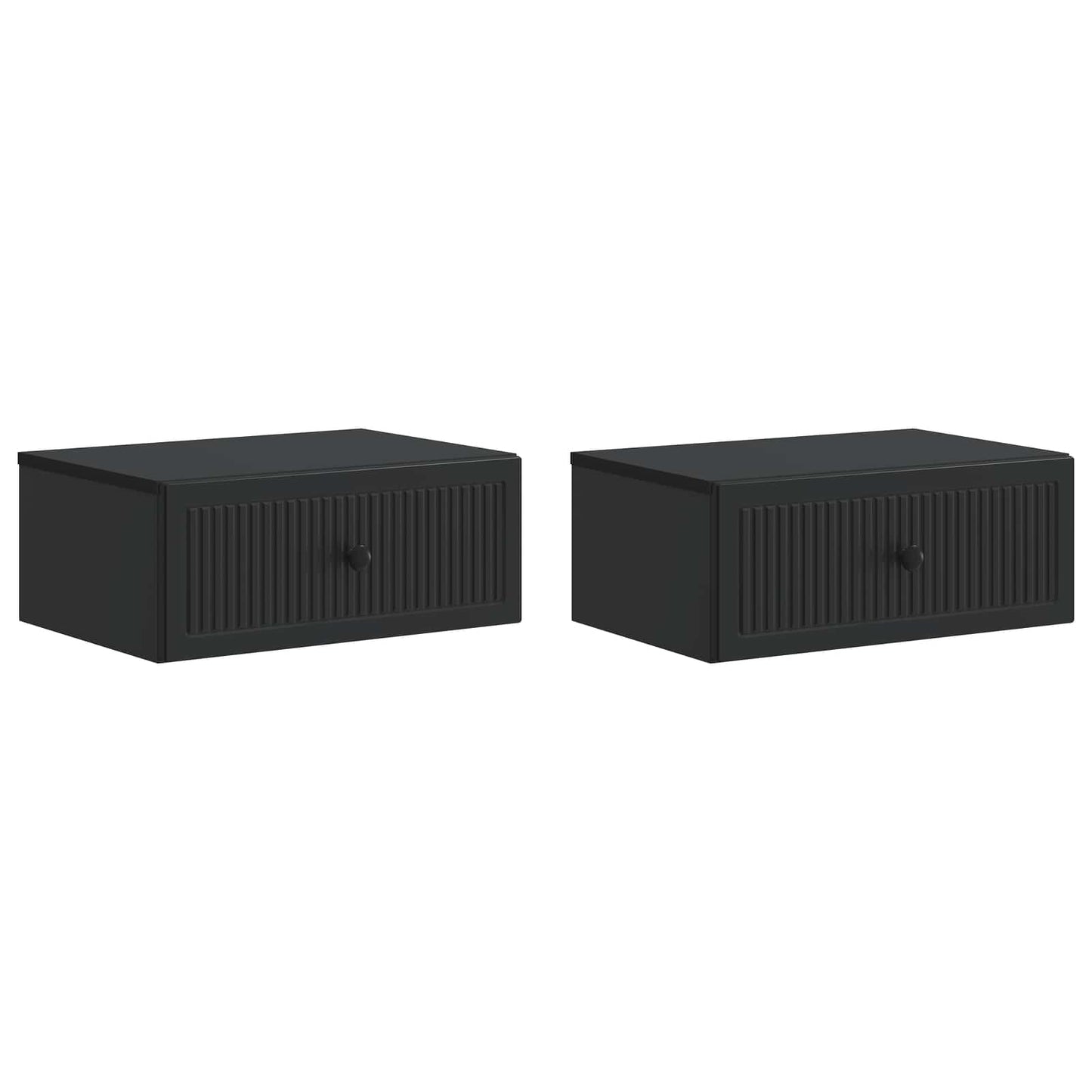 Bedside Cabinet 2 pcs Black 49 x 34.5 x 20 cm Engineered Wood