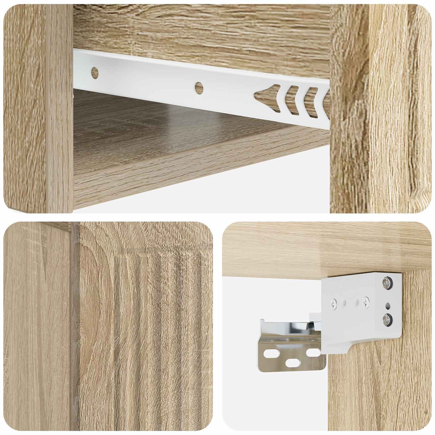 Bedside Cabinet Sonoma Oak 49 x 34.5 x 20 cm Engineered Wood