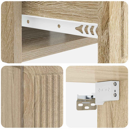 Bedside Cabinet Sonoma Oak 49 x 34.5 x 20 cm Engineered Wood