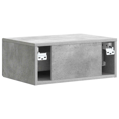 Bedside Cabinet Concrete Grey 49 x 34.5 x 20 cm Engineered Wood
