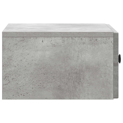 Bedside Cabinet Concrete Grey 49 x 34.5 x 20 cm Engineered Wood