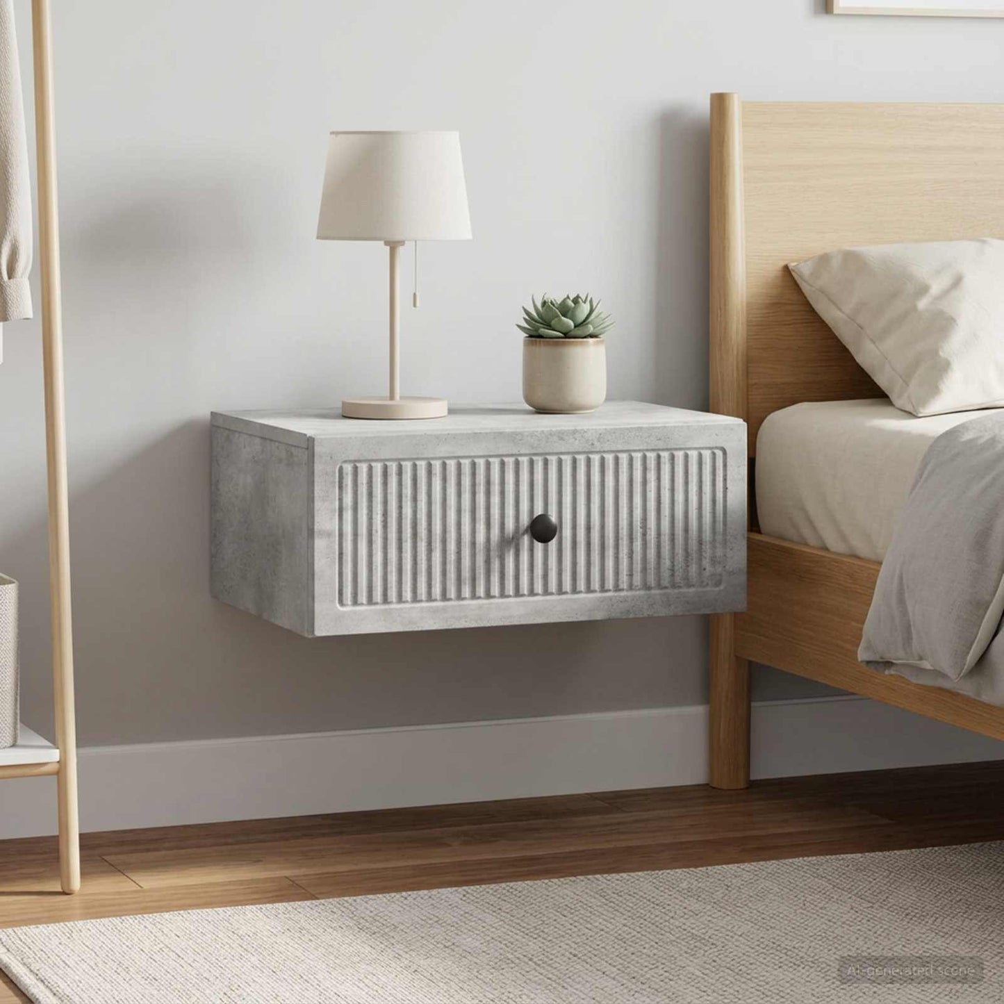 Bedside Cabinet 2 pcs Concrete Grey 49 x 34.5 x 20 cm