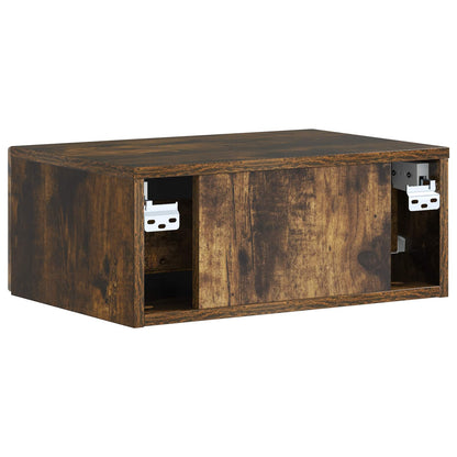 Bedside Cabinet with Drawer 2 pcs Smoked Oak 49 x 34.5 x 20 cm
