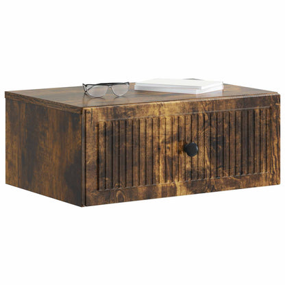Bedside Cabinet with Drawer 2 pcs Smoked Oak 49 x 34.5 x 20 cm