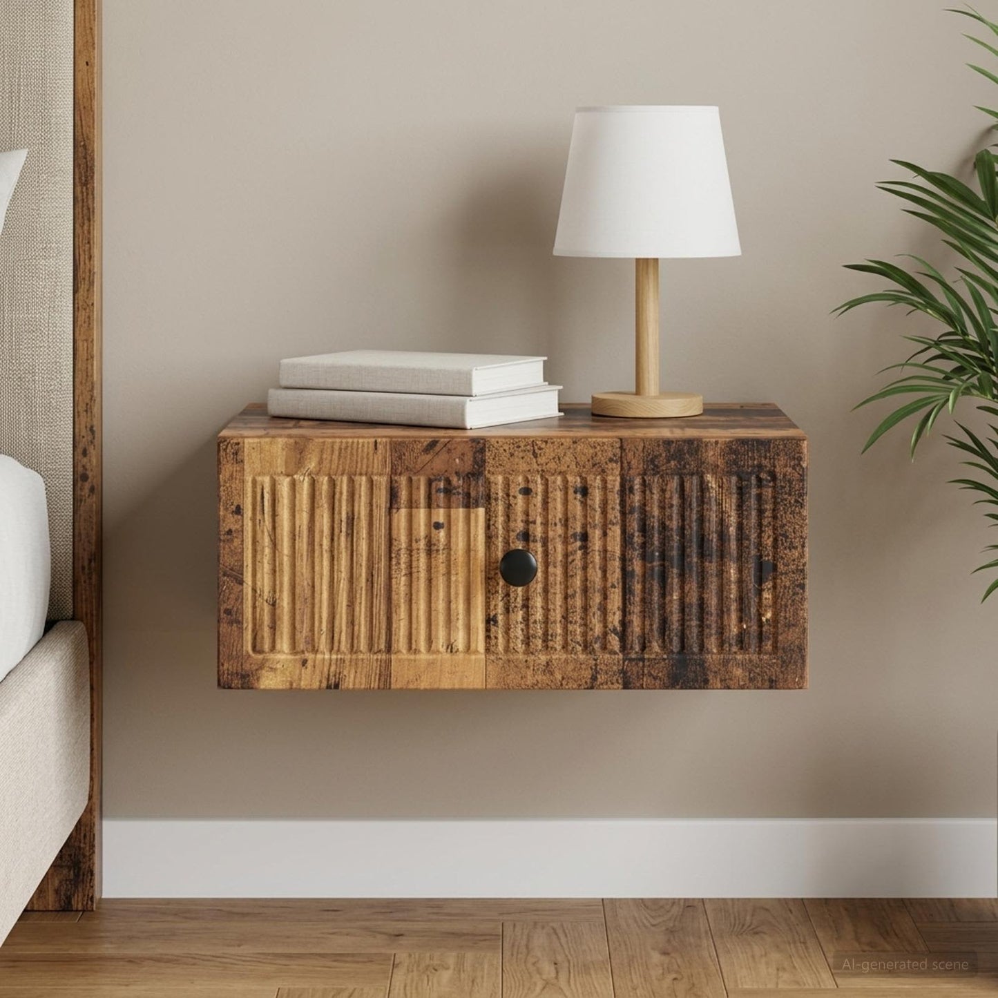 Bedside Cabinet Old Wood 49 x 34.5 x 20 cm Engineered Wood