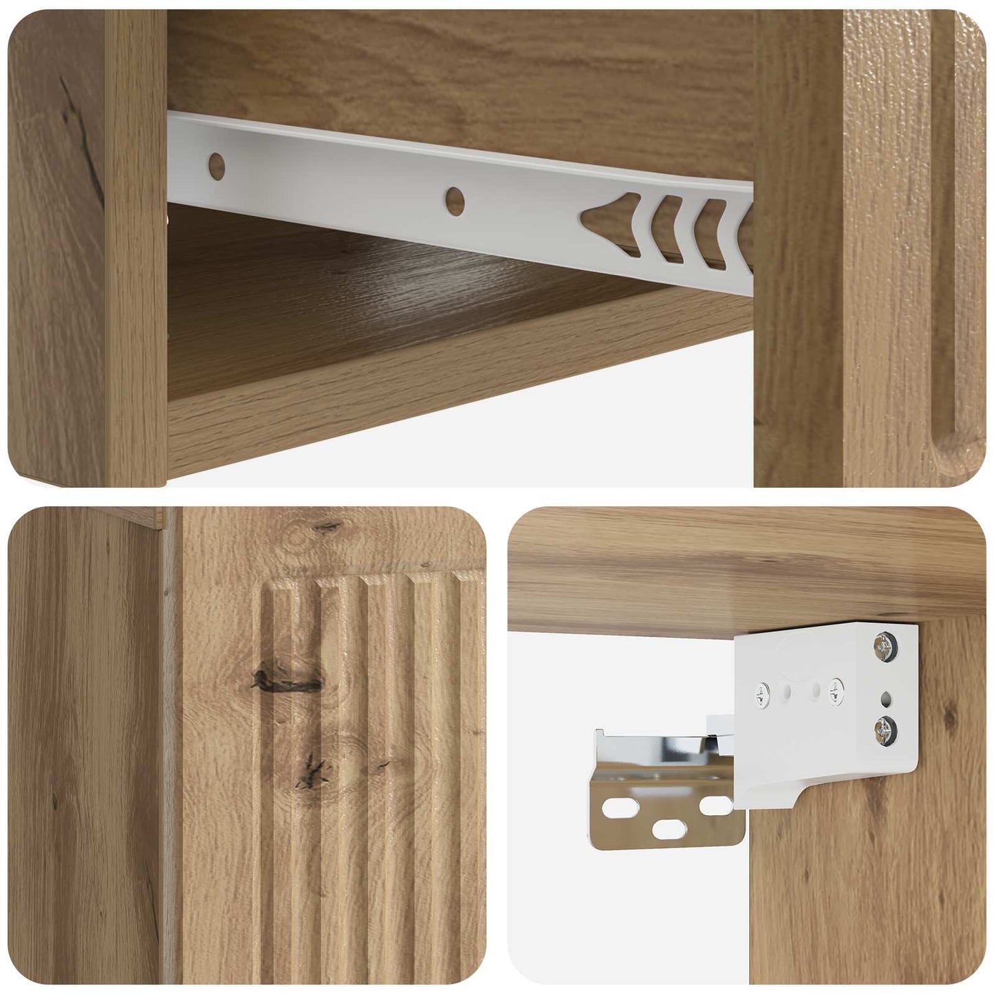 Bedside Cabinet Artisan Oak 49 x 34.5 x 20 cm Engineered Wood