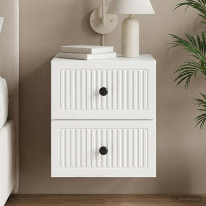 Wall-Mounted Bedside Cabinet White 33 x 34.5 x 40 cm