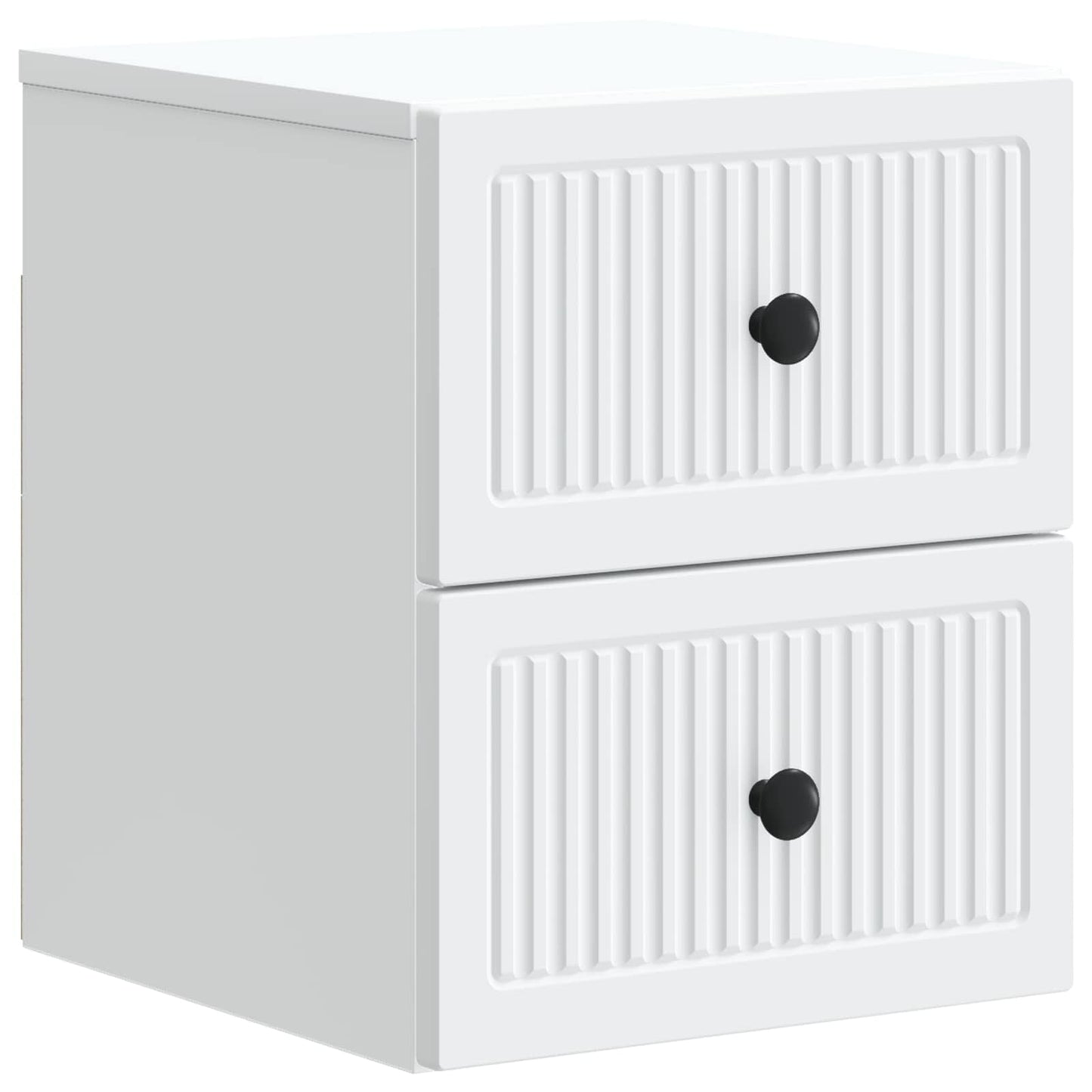 Wall-Mounted Bedside Cabinet 2 pcs White 33 x 34.5 x 40 cm