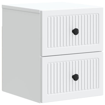 Wall-Mounted Bedside Cabinet 2 pcs White 33 x 34.5 x 40 cm