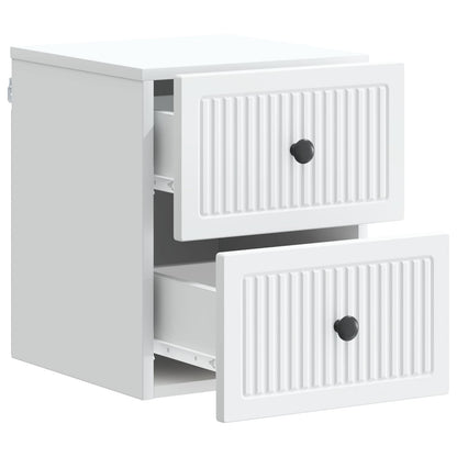 Wall-Mounted Bedside Cabinet 2 pcs White 33 x 34.5 x 40 cm