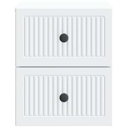 Wall-Mounted Bedside Cabinet 2 pcs White 33 x 34.5 x 40 cm