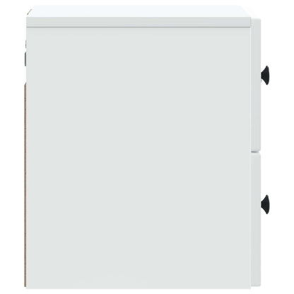 Wall-Mounted Bedside Cabinet 2 pcs White 33 x 34.5 x 40 cm