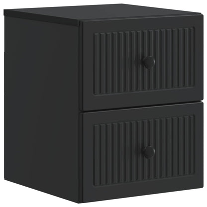 Wall-Mounted Bedside Cabinet 2 pcs Black 33 x 34.5 x 40 cm