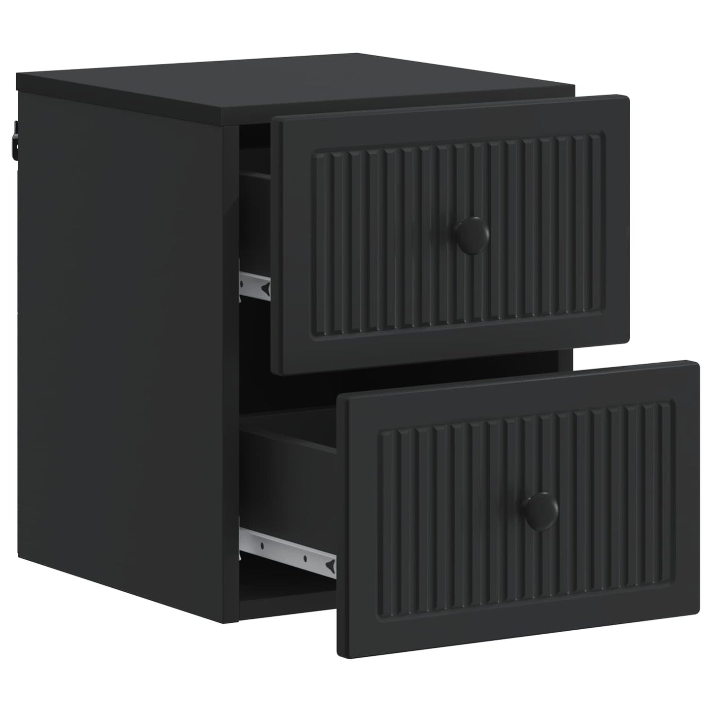 Wall-Mounted Bedside Cabinet 2 pcs Black 33 x 34.5 x 40 cm