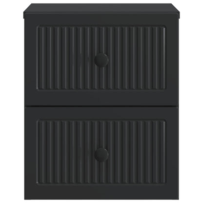 Wall-Mounted Bedside Cabinet 2 pcs Black 33 x 34.5 x 40 cm