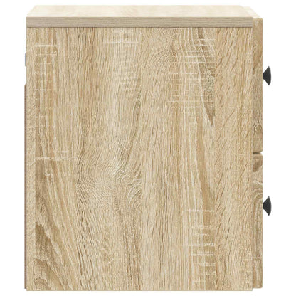Wall-Mounted Bedside Cabinet 2 pcs Sonoma Oak 33 x 34.5 x 40 cm