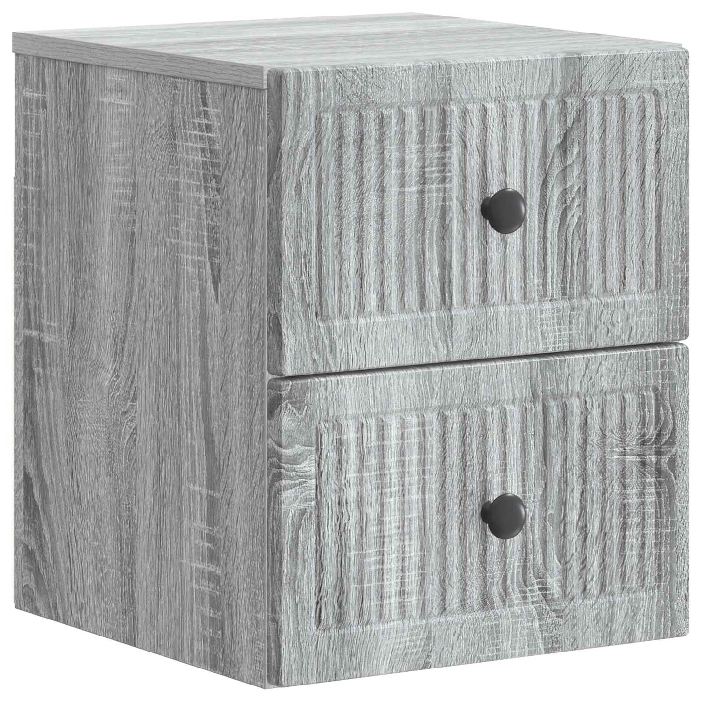 Wall-Mounted Bedside Cabinet Grey Sonoma 33 x 34.5 x 40 cm
