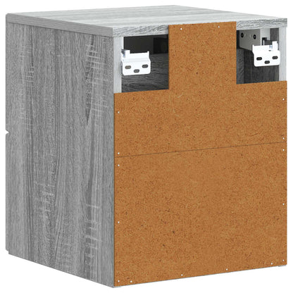 Wall-Mounted Bedside Cabinet Grey Sonoma 33 x 34.5 x 40 cm