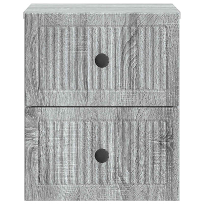 Wall-Mounted Bedside Cabinet Grey Sonoma 33 x 34.5 x 40 cm