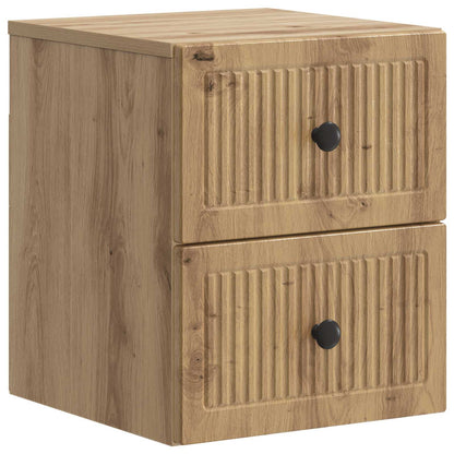 Wall-Mounted Bedside Cabinet Artisan Oak 33 x 34.5 x 40 cm
