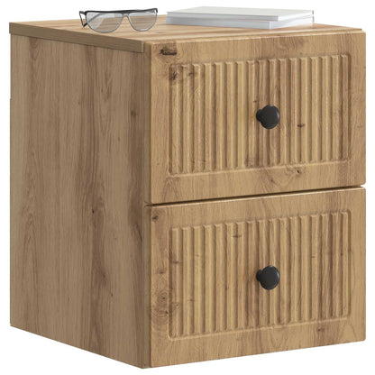 Wall-Mounted Bedside Cabinet Artisan Oak 33 x 34.5 x 40 cm