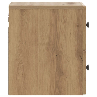 Wall-Mounted Bedside Cabinet Artisan Oak 33 x 34.5 x 40 cm