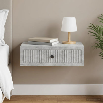 Wall-Mounted Side Table Concrete Grey 59 x 34.5 x 17 cm