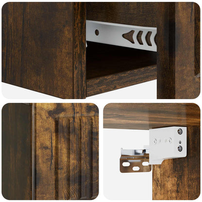 Wall-Mounted Side Table Smoked Oak 59 x 34.5 x 17 cm