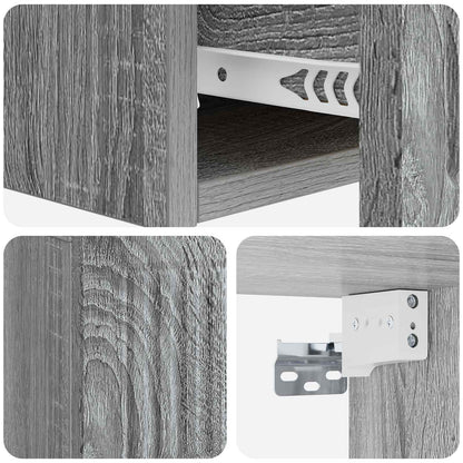 Wall-Mounted Side Table Grey Sonoma 59 x 34.5 x 17 cm