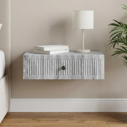 Wall-Mounted Side Table Grey Sonoma 59 x 34.5 x 17 cm