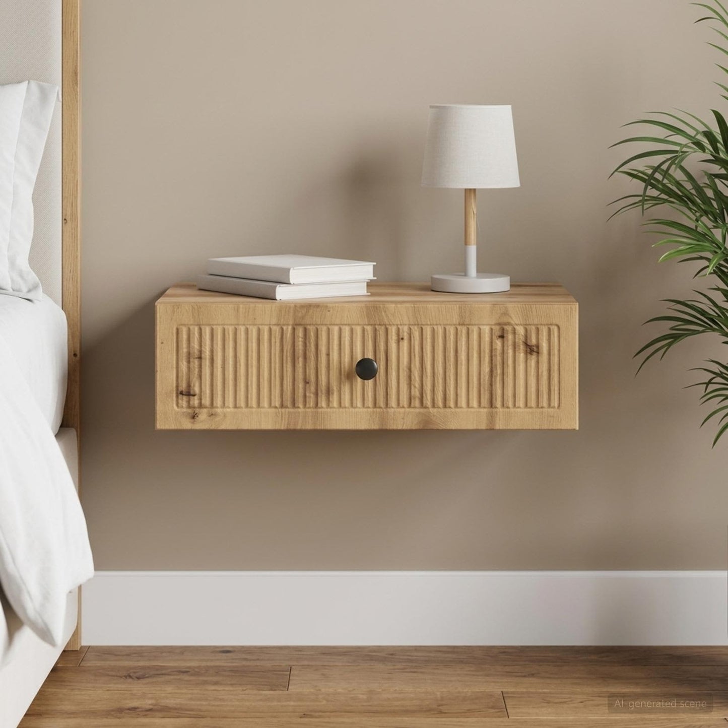 Wall-Mounted Side Table 59 x 34.5 x 17 cm Engineered Wood