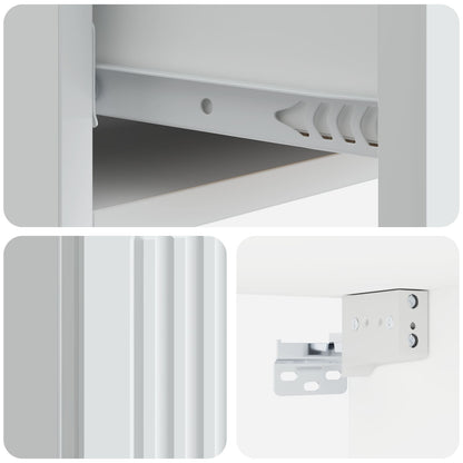 Wall-Mounted Side Table Wall-mounted White 87.5 x 34.5 x 17 cm