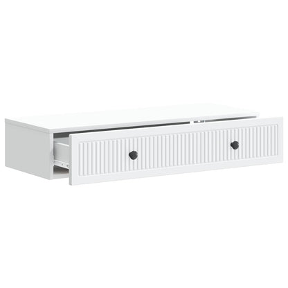 Wall-Mounted Side Table Wall-mounted White 87.5 x 34.5 x 17 cm