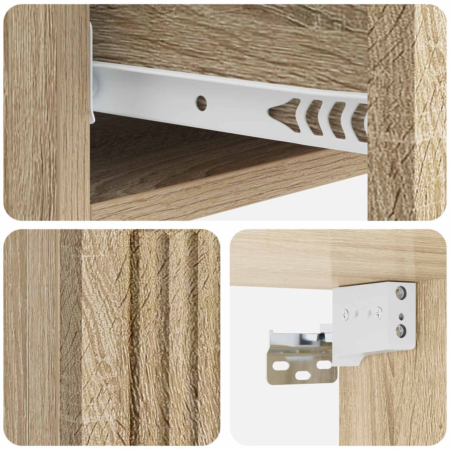 Wall-Mounted Side Table Sonoma Oak 87.5 x 34.5 x 17 cm