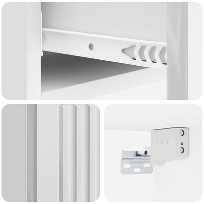 Wall-Mounted Side Table High Gloss White 87.5 x 34.5 x 17 cm