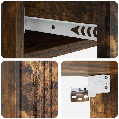 Wall-Mounted Side Table Smoked Oak 87.5 x 34.5 x 17 cm