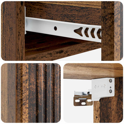 Wall-Mounted Side Table Old Wood 87.5 x 34.5 x 17 cm
