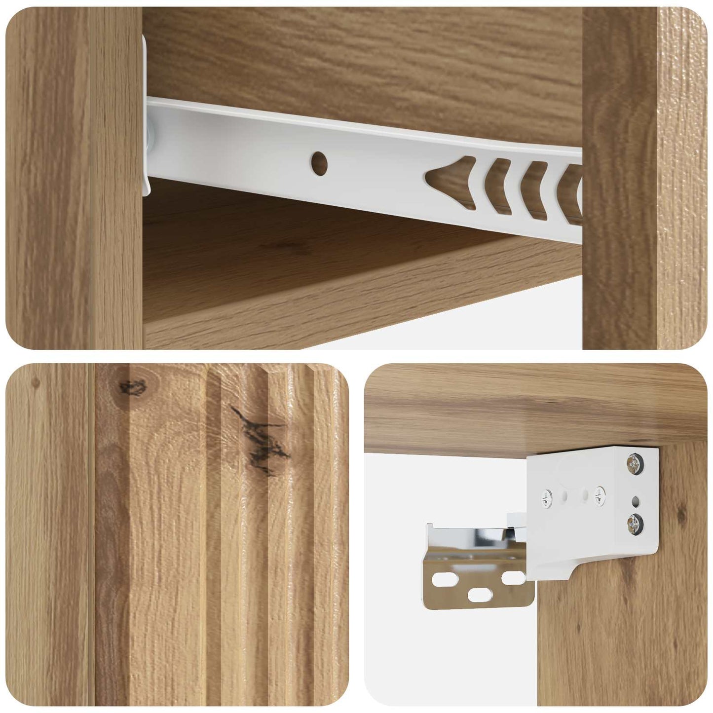 Wall-Mounted Side Table 87.5 x 34.5 x 17 cm Engineered Wood