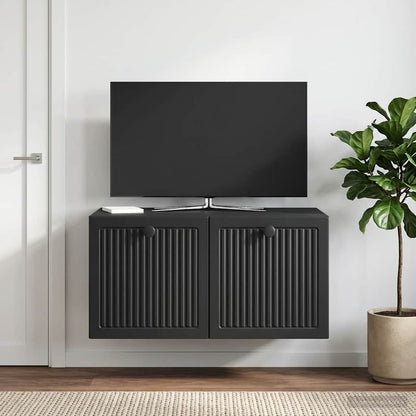 Wall-Mounted TV Cabinet Black 59.5 x 41 x 30 cm Engineered Wood