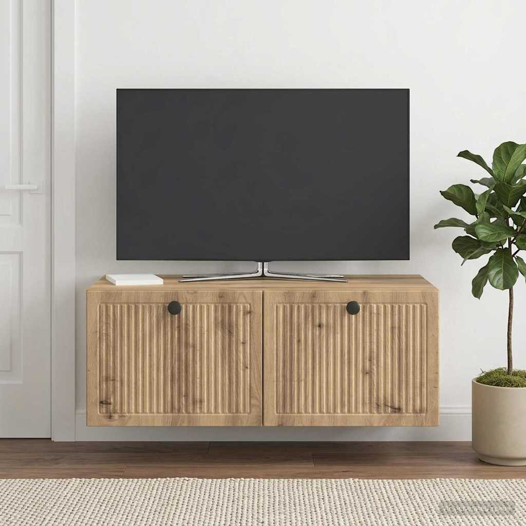 Wall-Mounted TV Cabinet 78.5 x 41 x 30 cm Artisan Oak